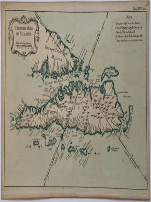 Item #324396 Carte De L'Isle De Sumatra. Jacques Nicolas BELLIN