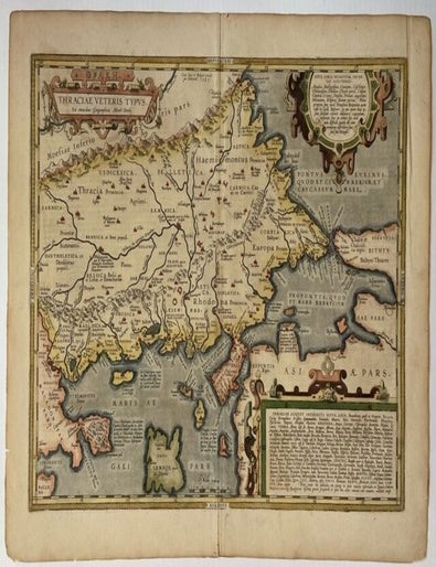 Item #324748 OPAKH. Thraciae Veteris Typus. Abraham ORTELIUS.