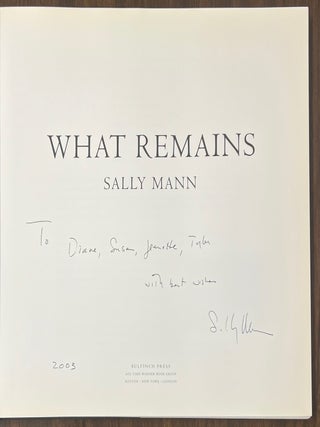 Item #324751 What Remains. Sally MANN