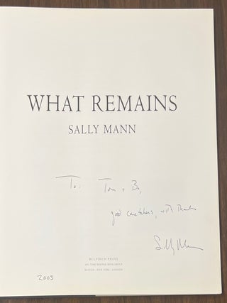 Item #324791 What Remains. Sally MANN