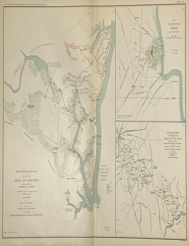 Item #325000 Reconnaissance of Secession Works and Plan of Siege of Yorktown; Made Under Orders of Gen'l Barnard and Maj. Humphreys. Julius BIEN.