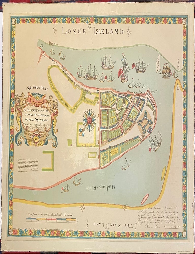 Item #325873 The Duke's Plan. A Description of the Towne of Mannados or New Amsterdam as it was in September 1661. D. T. VALENTINE, David Thomas.
