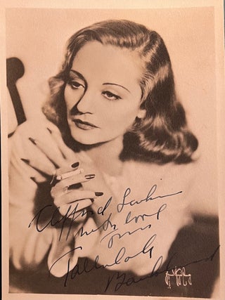 Item #326477 Inscribed Photograph. Tallulah BANKHEAD