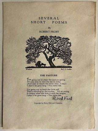 Item #326481 Several Short Poems. Robert FROST