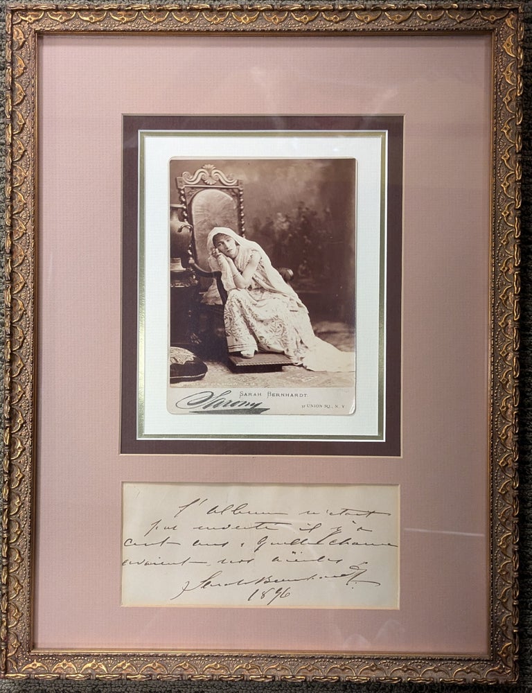 Item #326944 Autographed Letter Signed, Sarah Bernhardt. Sarah BERNHARDT.