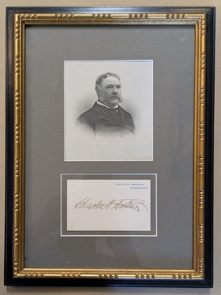 Item #327243 Signed Executive Mansion Card. Chester A. ARTHUR