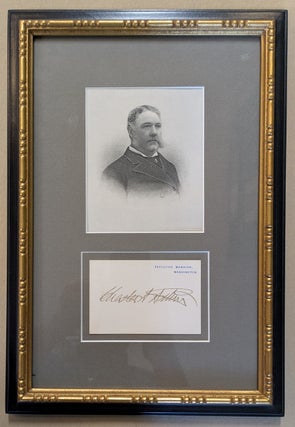 Item #327243 Signed Executive Mansion Card. Chester A. ARTHUR