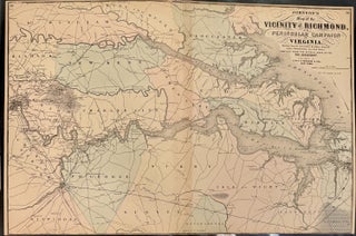 Item #327850 Johnson's Map of the Vicinity of Richmond, and Peninsular Campaign in Virginia....