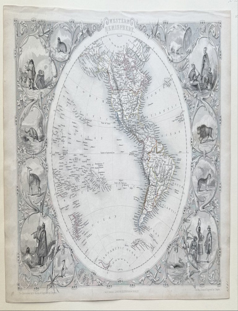 Item #327852 Eastern Hemisphere / Western Hemisphere. John TALLIS.