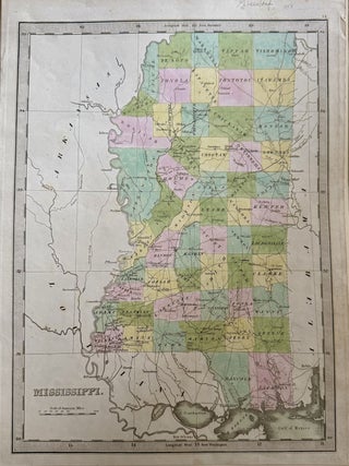 Item #327881 A New Map of Mississippi with its Roads and Distances. H. S TANNER