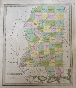 Item #327881 A New Map of Mississippi with its Roads and Distances. H. S TANNER