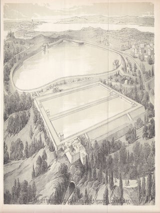 Item #328204 Birds Eye View of Lake Manhattan and Old Reservoir Central Park. D. T. VALENTINE,...