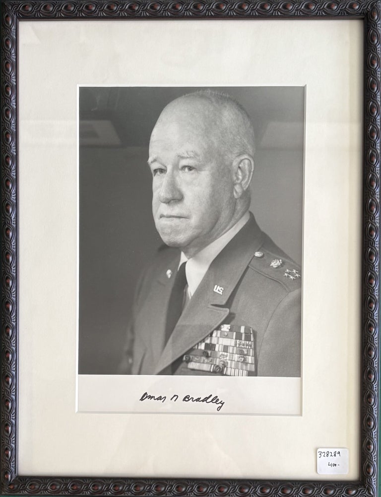 Item #328289 Signed Framed Photo of Omar Nelson Bradley. Omar Nelson BRADLEY.