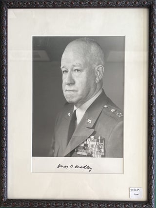 Item #328289 Signed Framed Photo of Omar Nelson Bradley. Omar Nelson BRADLEY