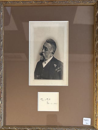 Item #328337 Signed Framed Portrait with Clipped Signature. Thomas NAST