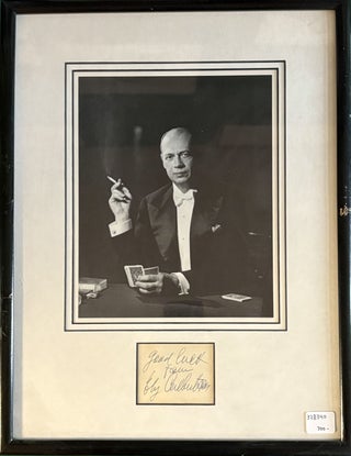 Item #328340 Framed Clipped Signature and Portrait Photograph. Ely CULBERTSON