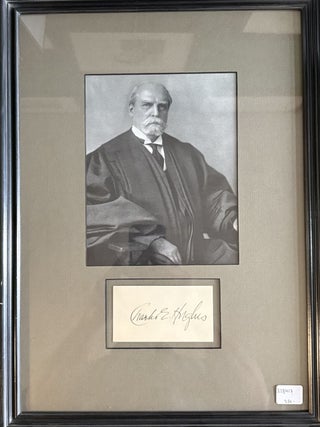Item #328417 Clipped Signature and Portrait of Charles Evans Hughes. Charles Evan HUGHES