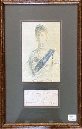 Item #328501 Clipped inscription from Mark of Teck, Queen of England. Queen of England MARY