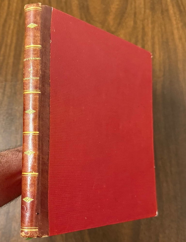 Item #328512 Pel solenne battesimo di S.A.R. Ludovico Principe primogenito di Parma tenuto al sacro fonte da Sua Maesta Cristianissima; e dalla Reale Principessa delle Austrie. Iscrizioni esotiche a caratteri novellamente incisi e fusi. Giambattista BODONI.
