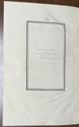 Pel solenne battesimo di S.A.R. Ludovico Principe primogenito di Parma tenuto al sacro fonte da Sua Maesta Cristianissima; e dalla Reale Principessa delle Austrie. Iscrizioni esotiche a caratteri novellamente incisi e fusi.