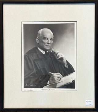 Item #328544 Autograph signed Portrait Photograph of Harold H. Burton. Harold H. BURTON