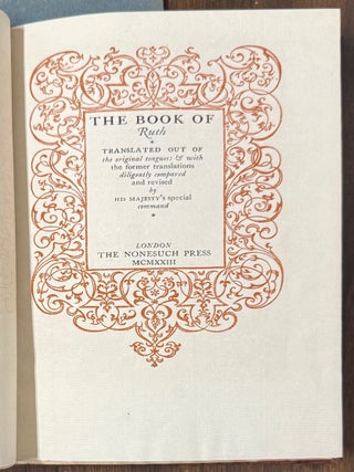 The Book of Ruth; Translated Out of the original tongues: and with the former TRANSLATIONS diligently compared and revised by HIS MAJESTY'S special command.