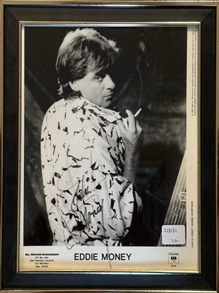 Item #328682 Signed Promotional Photograph of American Signer and Songwriter Eddie Money. Eddie...