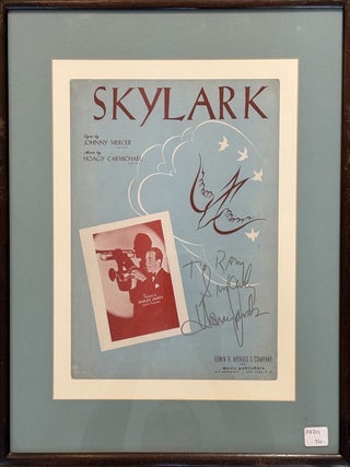 Item #328722 Signed Poster for the Song Skylark Signed by Harry James. Harry JAMES