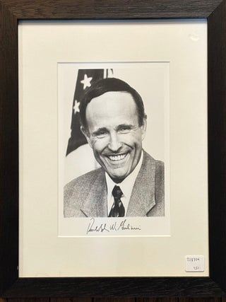 Item #328734 Autographs Portrait Photograph of Rudolph (Rudy) Giuliani. Rudolph GIULIANI