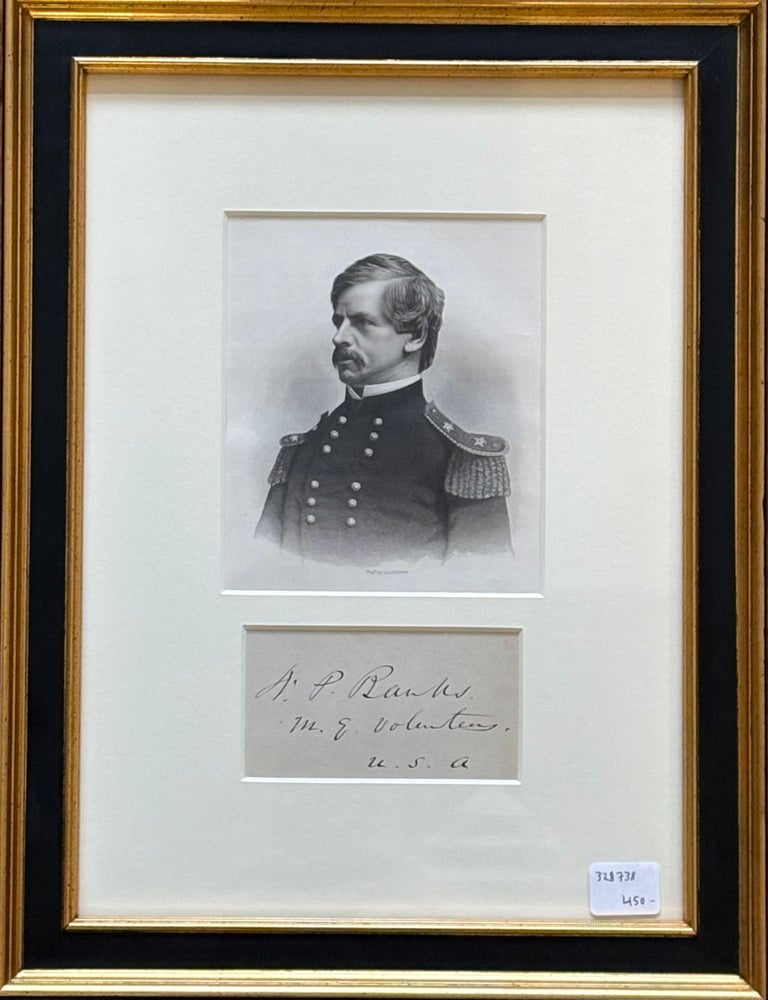 Item #328738 Clipped Autograph of Union General Nathaniel Prentice Banks. Nathaniel Prentice BANKS.