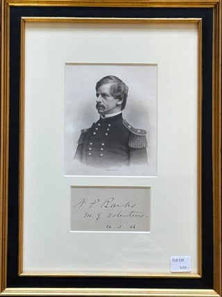 Item #328738 Clipped Autograph of Union General Nathaniel Prentice Banks. Nathaniel Prentice BANKS