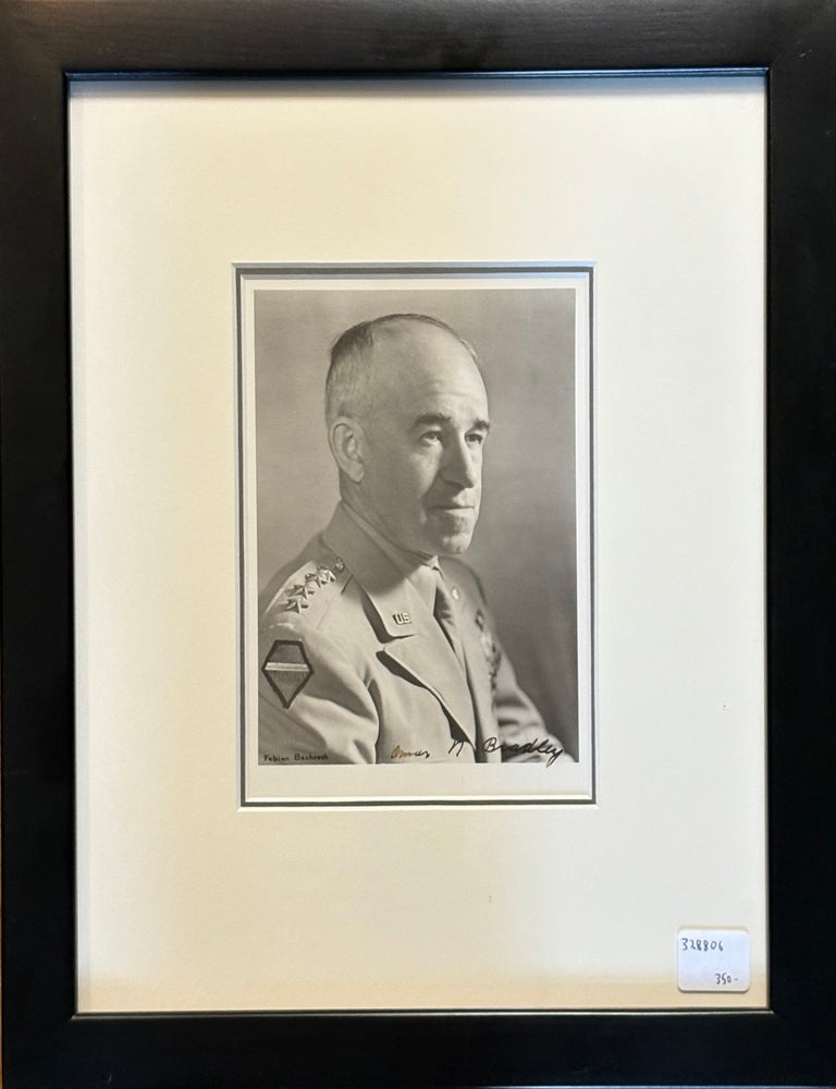 Item #328806 Signed Framed Photo of Omar Nelson Bradley. Omar Nelson BRADLEY.