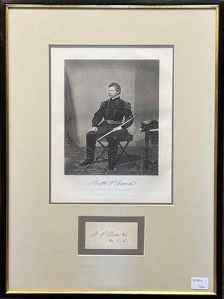 Item #328819 Clipped Autograph of Union General Nathaniel Prentice Banks. Nathaniel Prentice BANKS