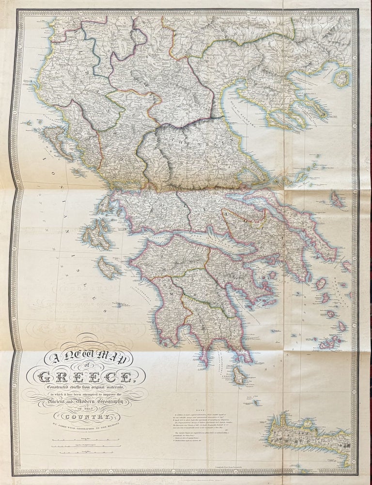 Item #328891 A New Map of Greece. James WYLD.