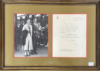 Item #329045 Typed Signed Letter. Duke of Kent PRINCE GEORGE