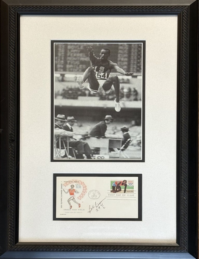 Item #329164 Signed First Day Card. Bob BEAMON.