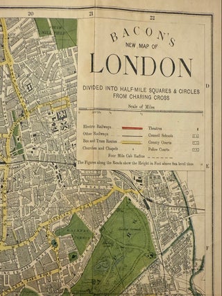 Bacon's New Map of London with Guide