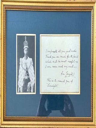 Item #329230 Autograph Note Signed. King George V