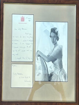 Item #329241 Autographed Letter Signed. Princess Margaret, Countess of Snowdon