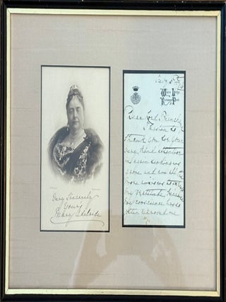 Item #329242 Autographed Signed Letter and Photograph. Princess Mary Adelaide