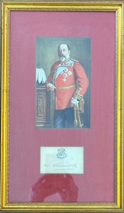 Item #329243 Signed Card. King Edward VII