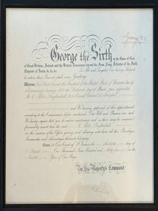 Item #329247 Document Signed. King George VI, Anthony Eden