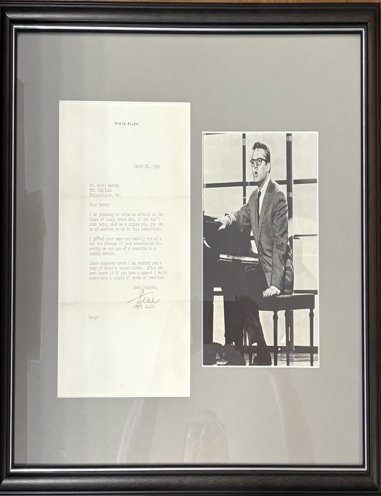 Item #329375 Signed Typed Letter. Steve ALLEN.