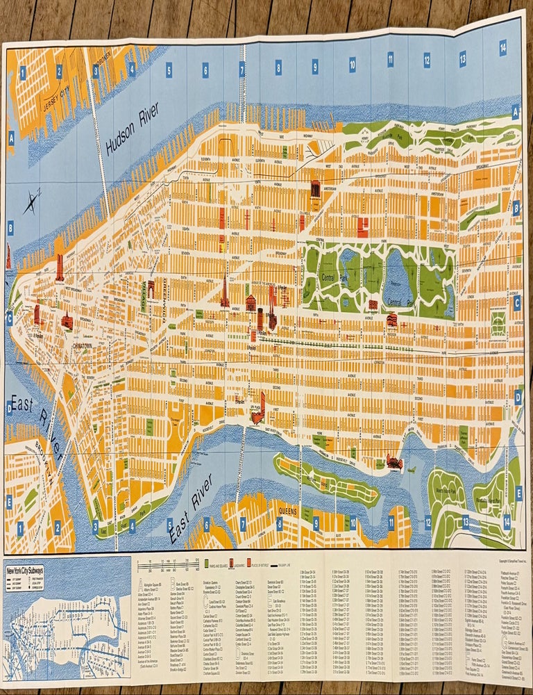 Item #329502 Pan Am New York City Map and Guide. Georg TSCHERNY.