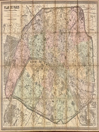 Item #329729 Plan de Paris A l'Echelle de 2 Millim. pour 2.5 Metres. Eugene ANDRIVEAU-GOUJON