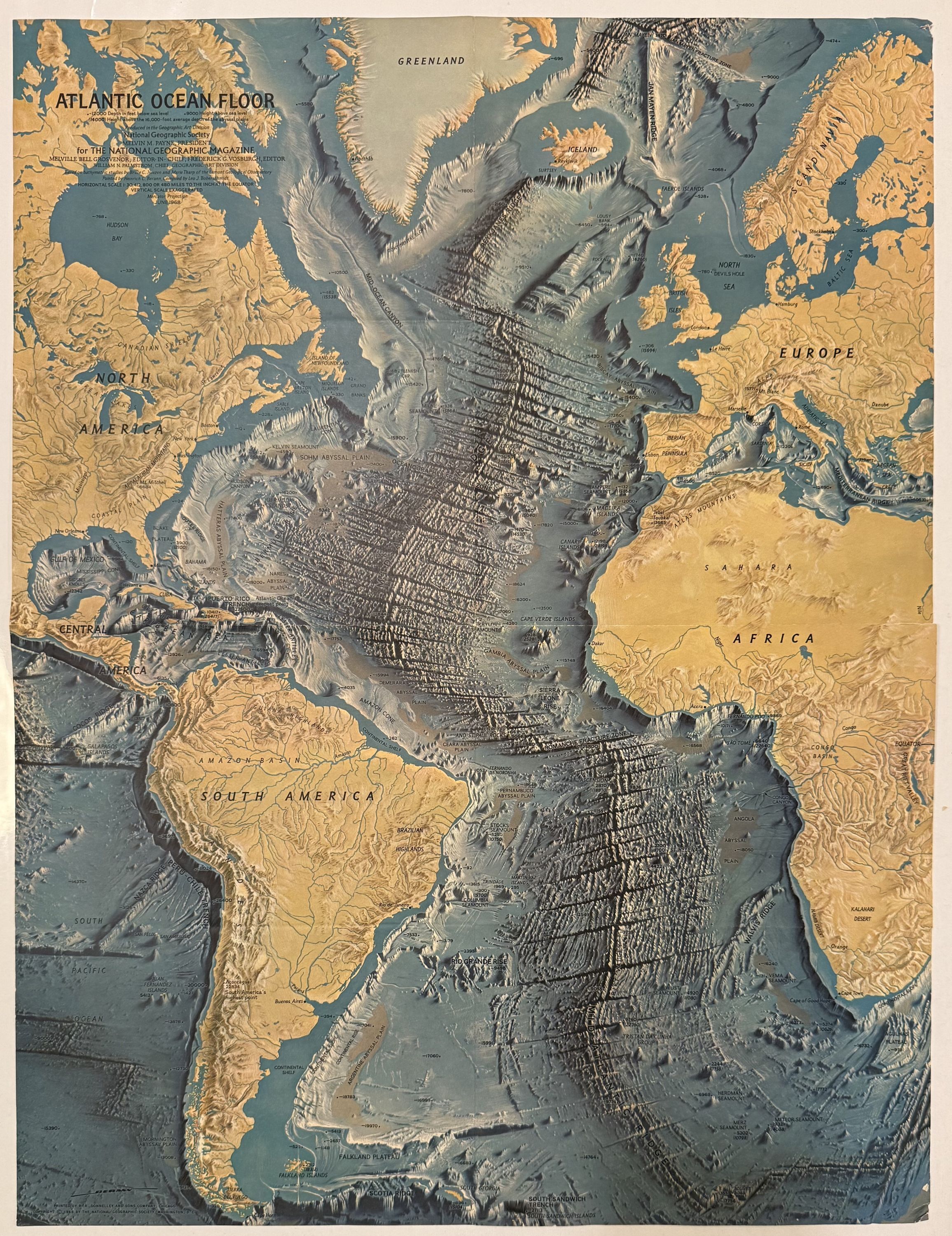 Atlantic Ocean Floor Marie Tharp Bruce C Heezen 
