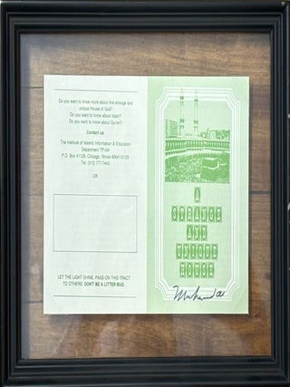 Item #329775 Signed Pamphlet. Muhammad ALI