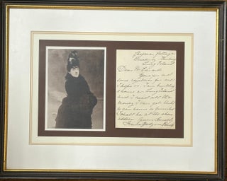 Item #329860 Autographed Letter Signed. Frances Hodgson BURNETT