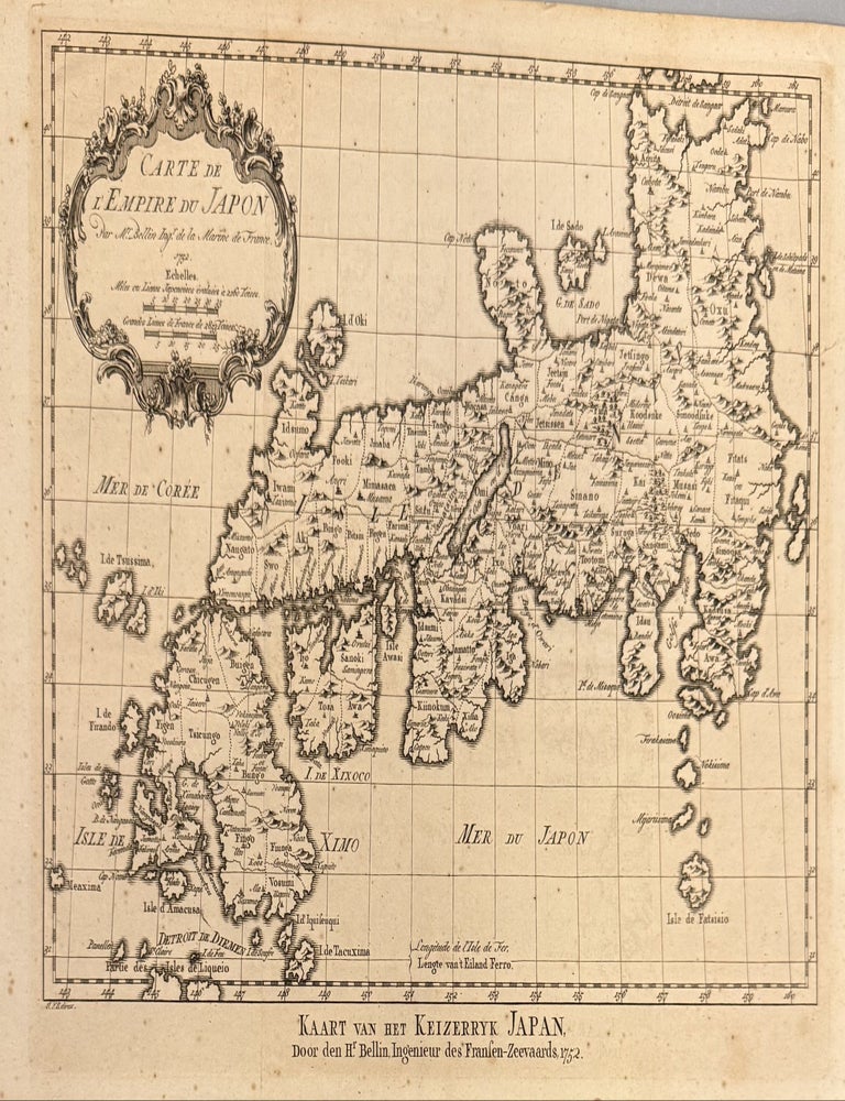 Item #329865 Carte de l'Empire du Japon. Jacques Nicolas BELLIN.