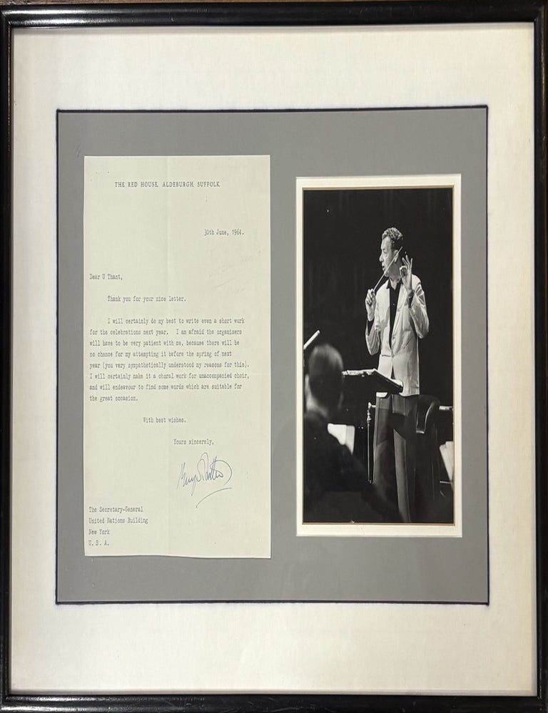 Item #330259 Typed Letter Signed. Benjamin BRITTEN.